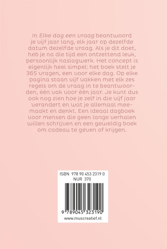Achterkant van Elke dag een vraag