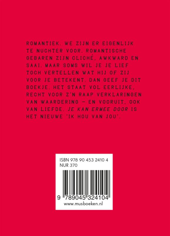 Achterkant van Je kan ermee door