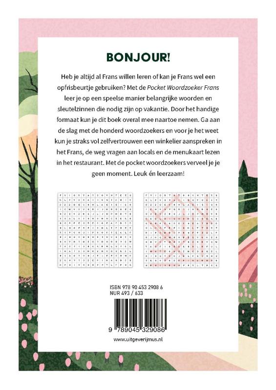 Achterkant van Pocket Woordzoeker Frans