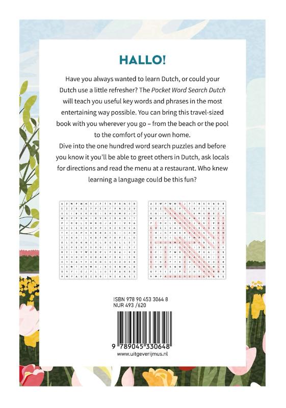 Achterkant van Pocket Word Search Dutch