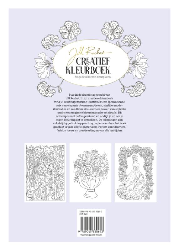 Achterkant van Jill Rocket : Creatief kleurboek