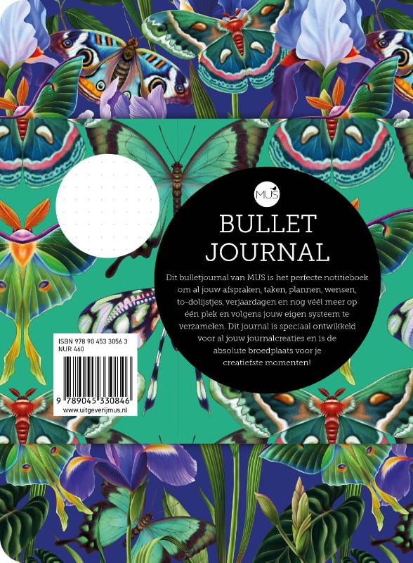 Achterkant van MUS Bullet Journal