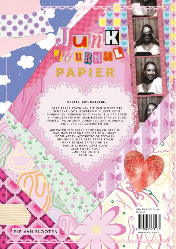 Achterkant van Junk Journal papier
