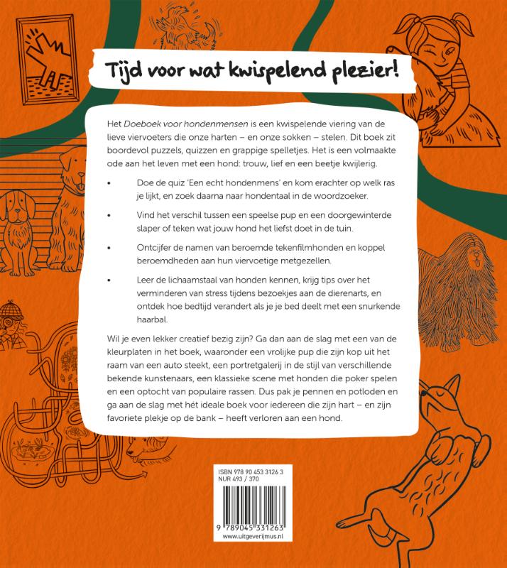 Achterkant van Doeboek voor hondenmensen