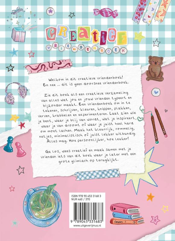 Achterkant van Creatief vriendenboek