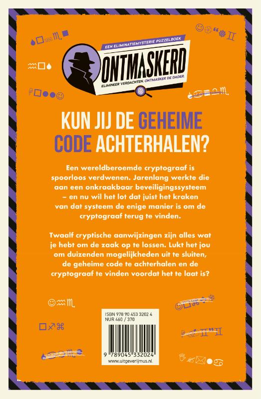 Achterkant van Ontmaskerd: Wat is de geheime code?