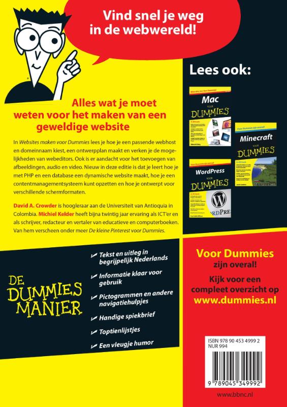 Achterkant van Websites maken voor Dummies