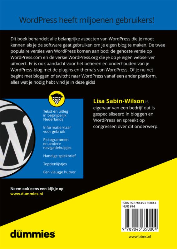 Achterkant van WordPress voor Dummies