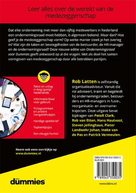 Achterkant van Ondernemingsraad voor Dummies