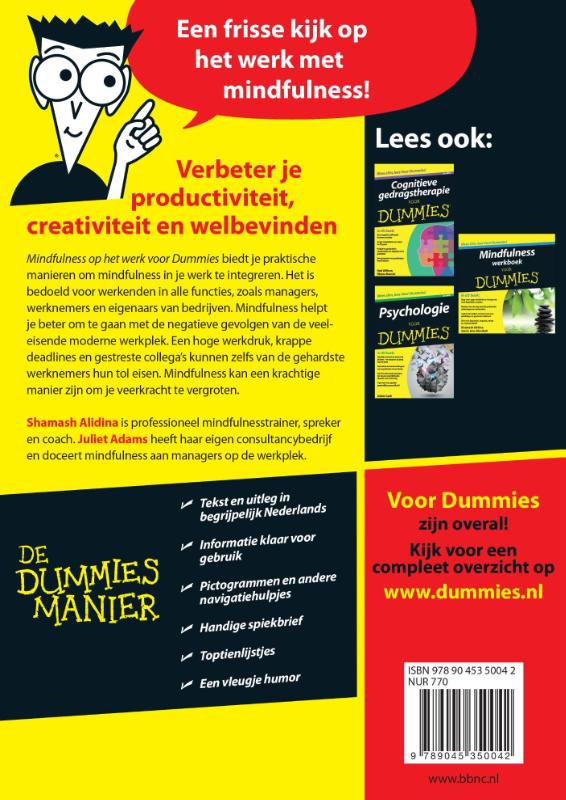 Achterkant van Mindfulness op het werk voor Dummies