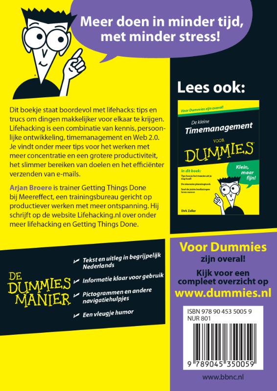 Achterkant van De kleine lifehacking voor Dummies