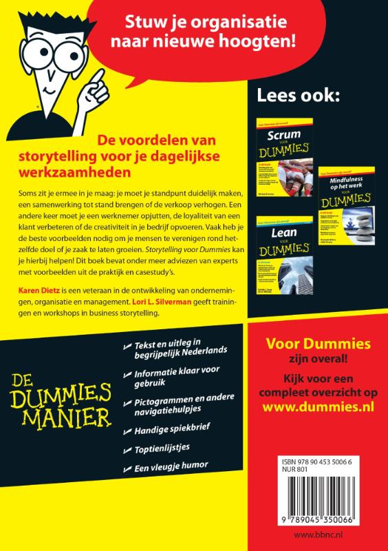 Achterkant van Storytelling voor Dummies