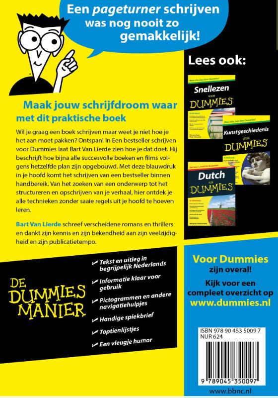 Achterkant van Een bestseller schrijven voor Dummies