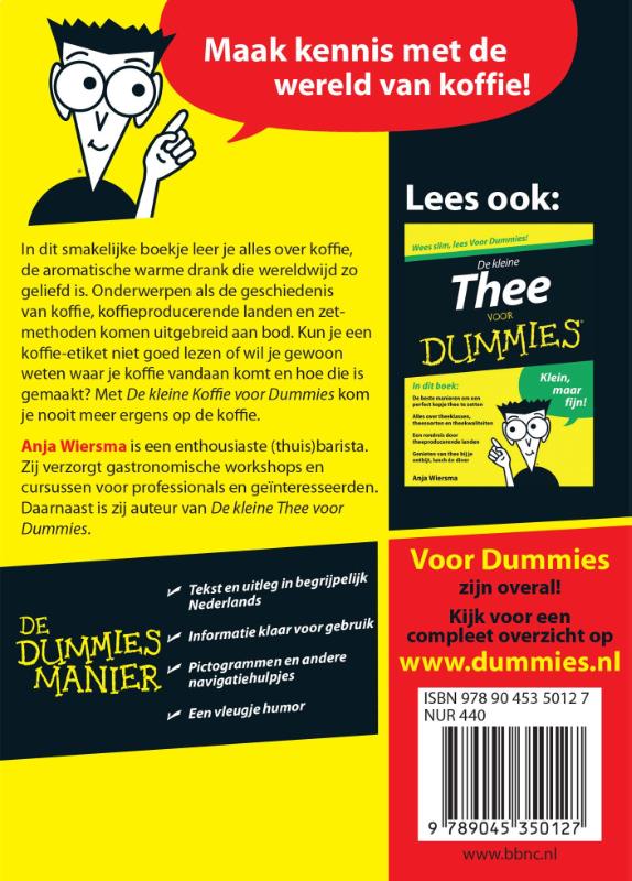 Achterkant van De kleine koffie voor Dummies