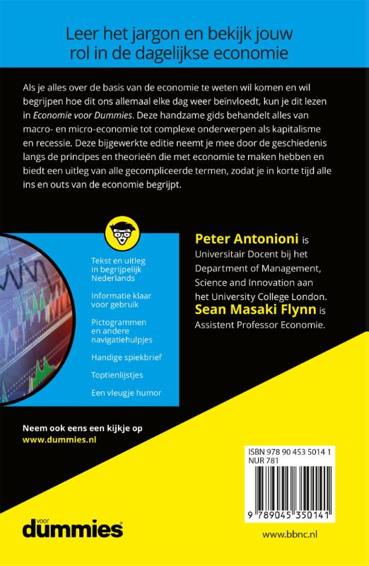 Achterkant van Economie voor Dummies