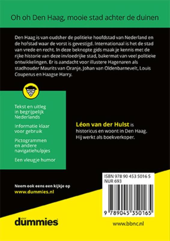 Achterkant van De kleine Geschiedenis van Den Haag voor Dummies