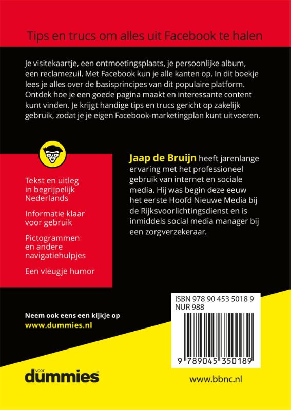 Achterkant van De kleine Facebook voor Dummies