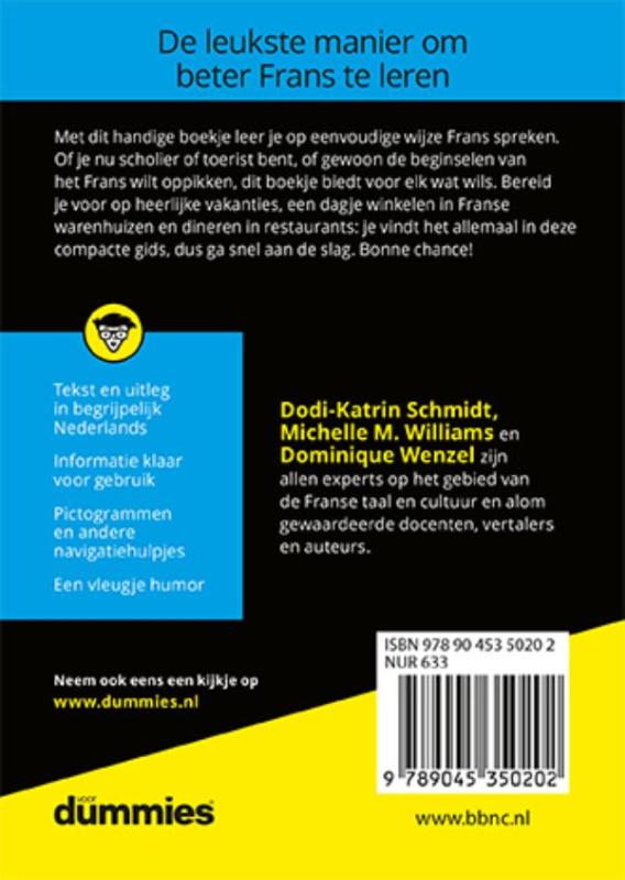 Achterkant van De kleine Frans voor Dummies