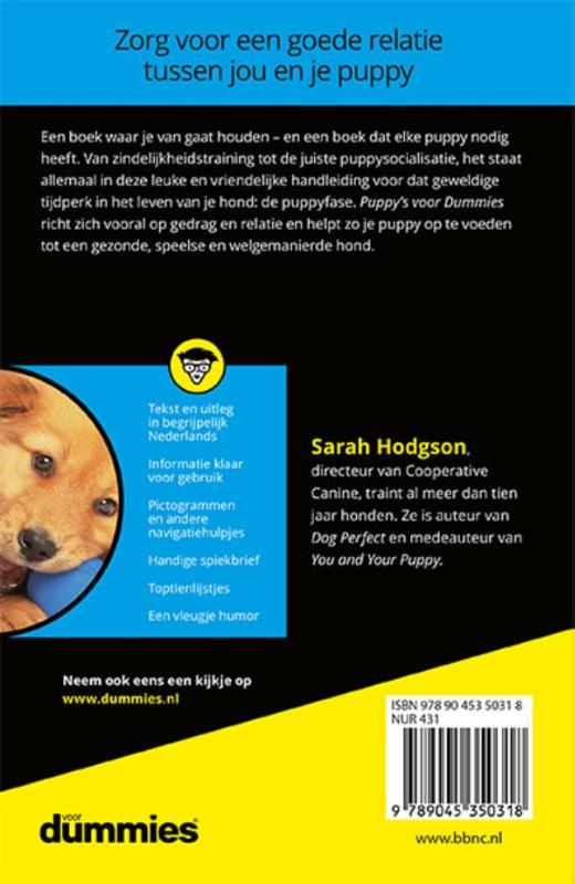 Achterkant van Puppy's voor Dummies