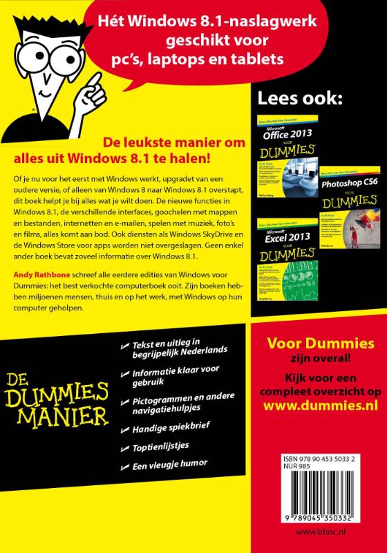 Achterkant van Windows 8.1 voor Dummies