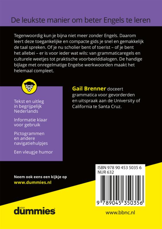 Achterkant van De kleine Engels voor Dummies