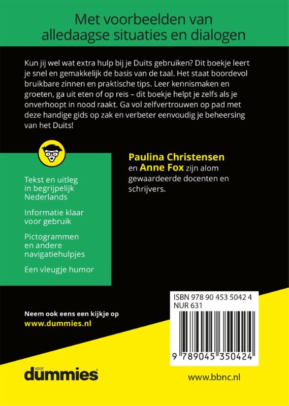 Achterkant van De kleine duits voor dummies