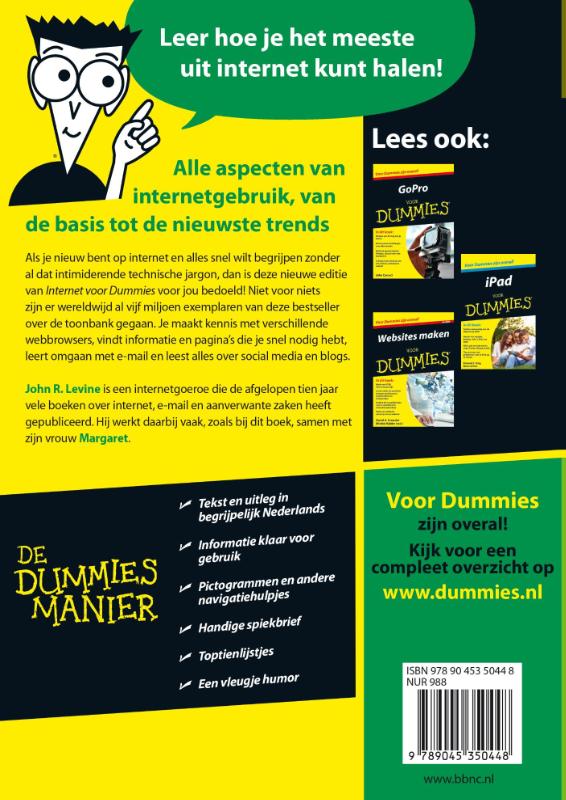 Achterkant van Internet voor Dummies