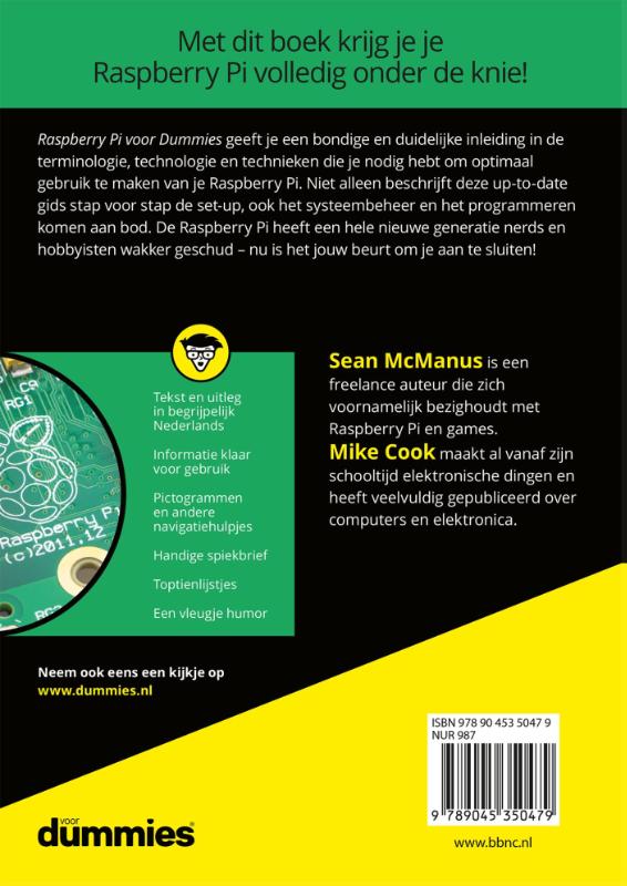 Achterkant van Raspberry Pi voor Dummies