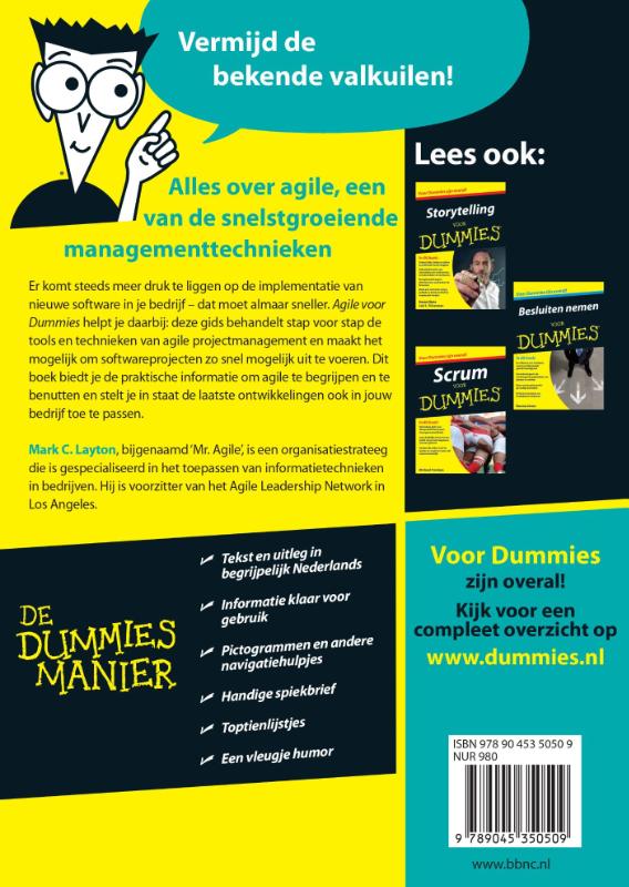 Achterkant van Agile voor Dummies