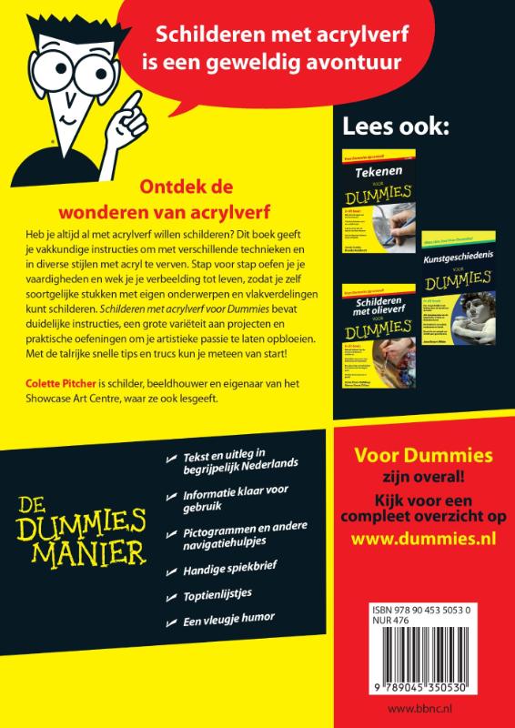 Achterkant van Schilderen met acrylverf voor Dummies