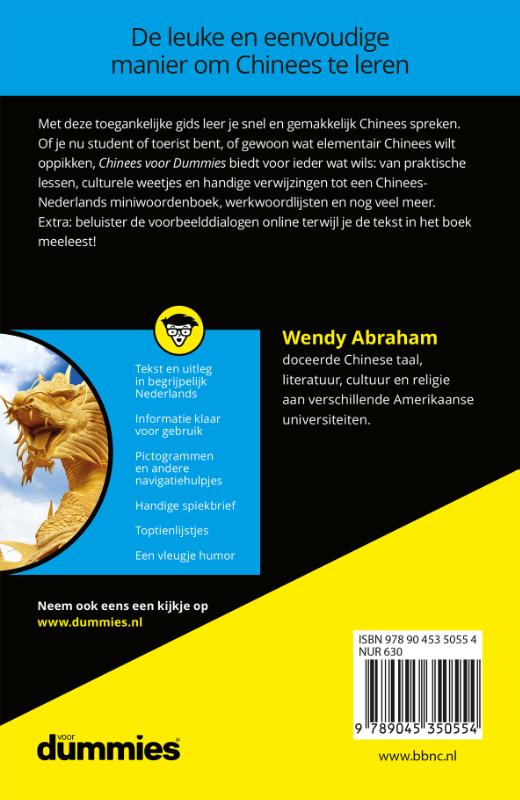 Achterkant van Chinees voor Dummies