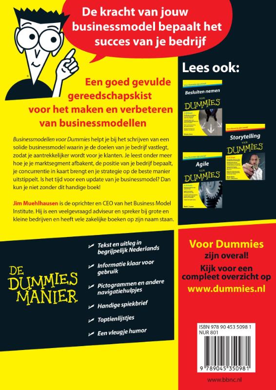 Achterkant van Businessmodellen voor dummies
