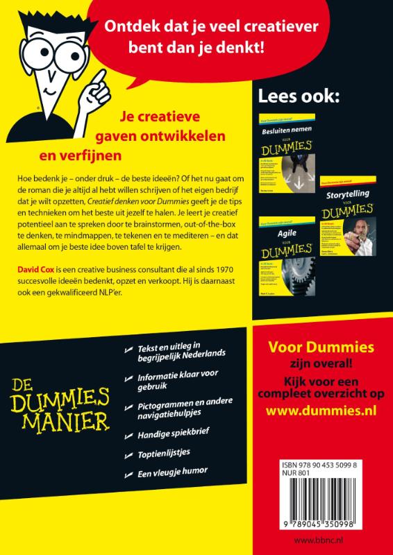 Achterkant van Creatief denken voor Dummies
