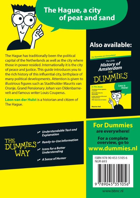 Achterkant van The little history of The Hague for Dummies