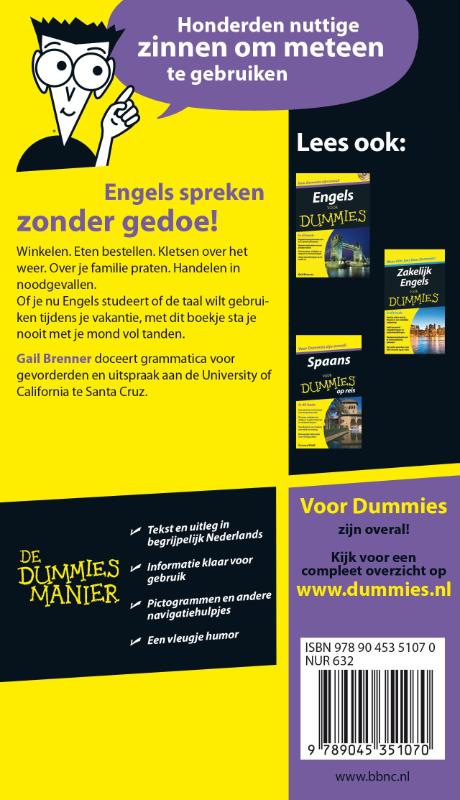 Achterkant van Engels voor Dummies op reis