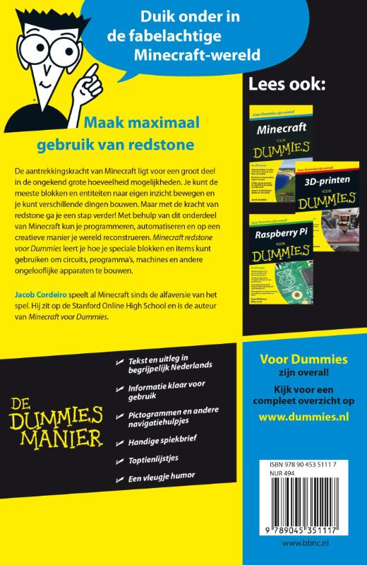 Achterkant van Minecraft redstone voor Dummies