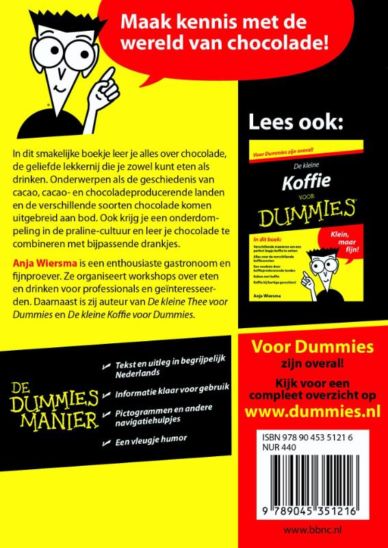 Achterkant van De kleine Chocolade voor dummies