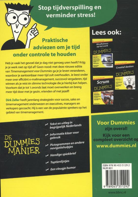 Achterkant van Timemanagement voor Dummies