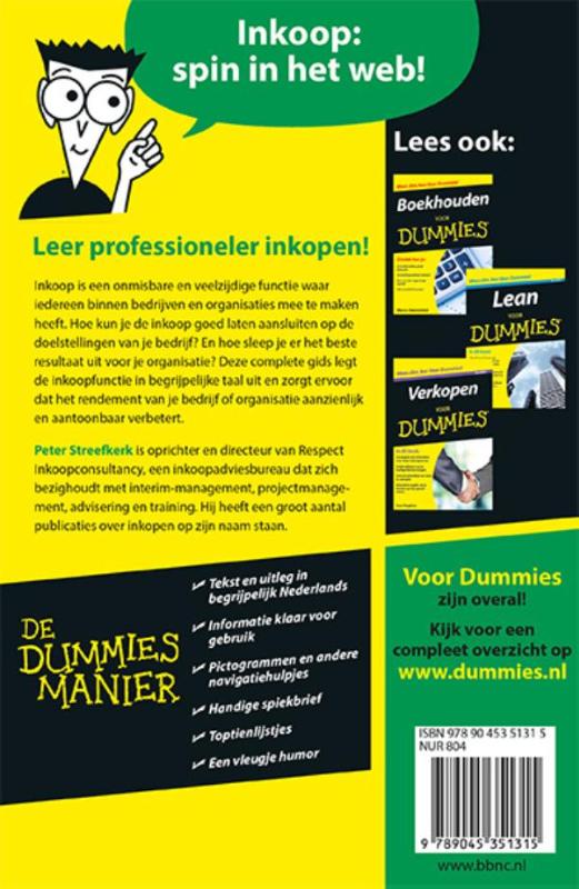 Achterkant van Inkopen voor Dummies