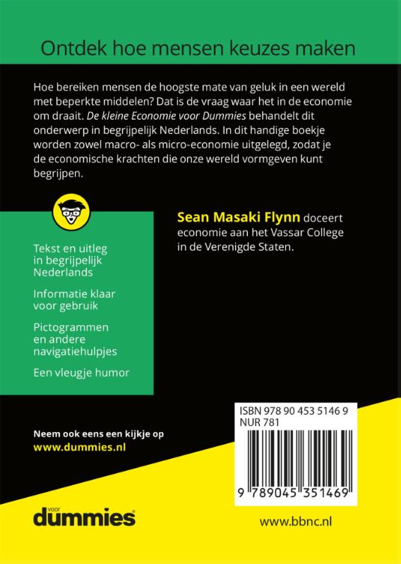 Achterkant van De kleine economie voor Dummies