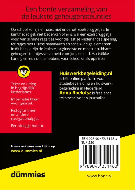 Achterkant van De kleine ezelsbruggetjes voor Dummies