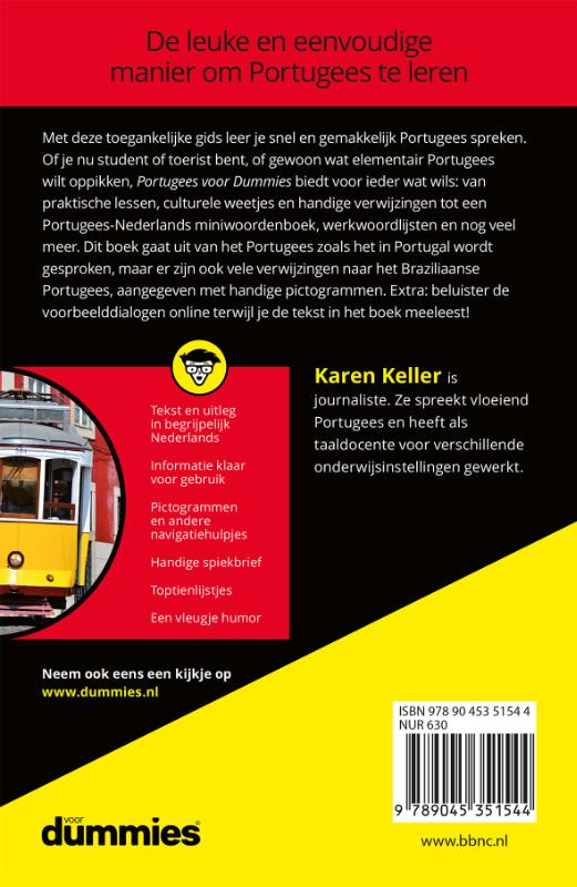 Achterkant van Portugees voor Dummies
