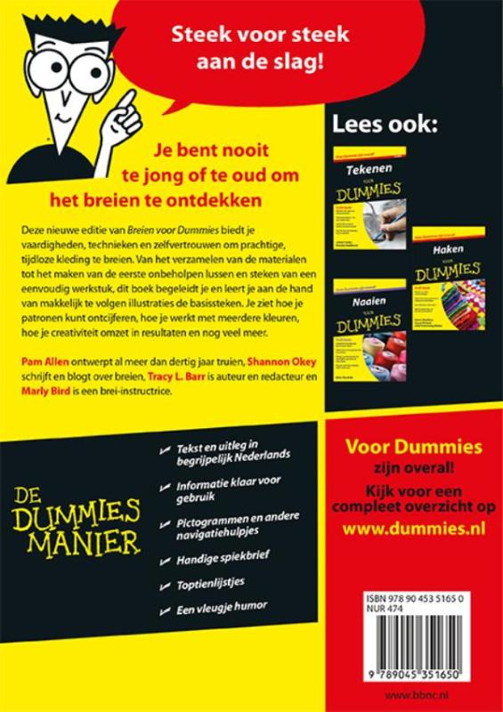 Achterkant van Breien voor Dummies