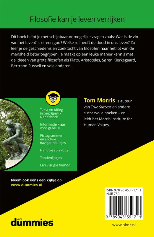 Achterkant van Filosofie voor Dummies