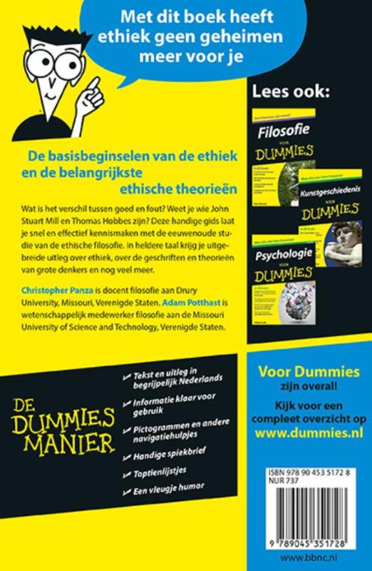 Achterkant van Ethiek voor Dummies