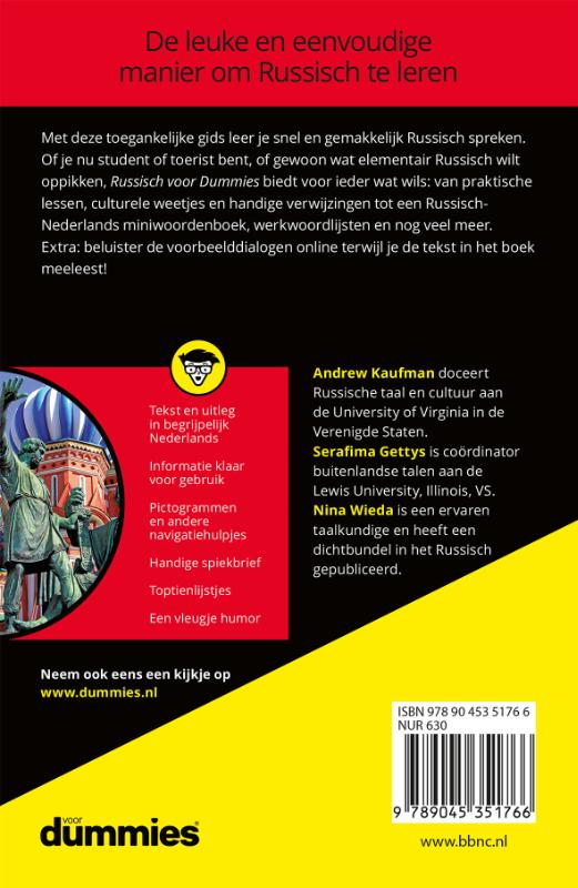 Achterkant van Russisch voor Dummies