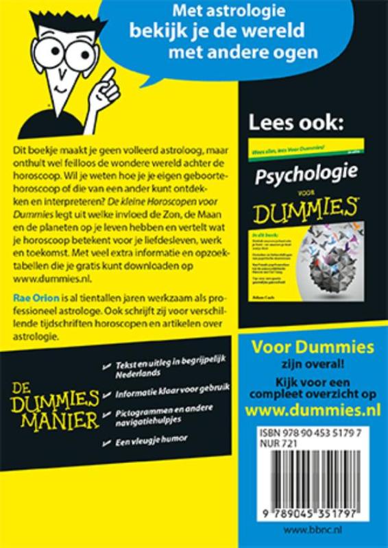 Achterkant van De kleine Horoscopen voor Dummies