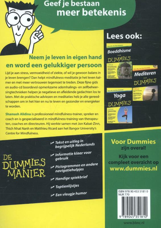 Achterkant van Mindfulness voor Dummies