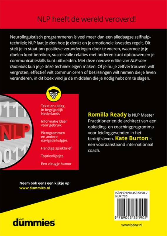 Achterkant van NLP voor dummies