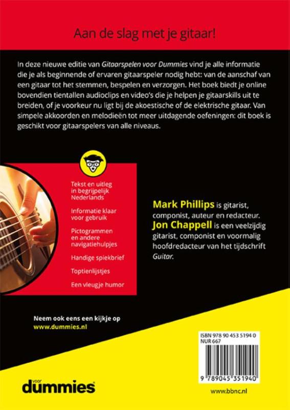 Achterkant van Gitaarspelen voor Dummies